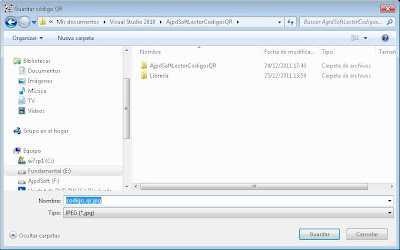 AjpdSoft Generador y lector cdigos QR en funcionamiento