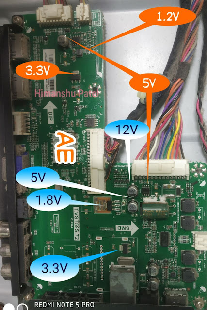 AOC Mother Board AOC-LE32A3330/61Voltage Details T.VST59S.72