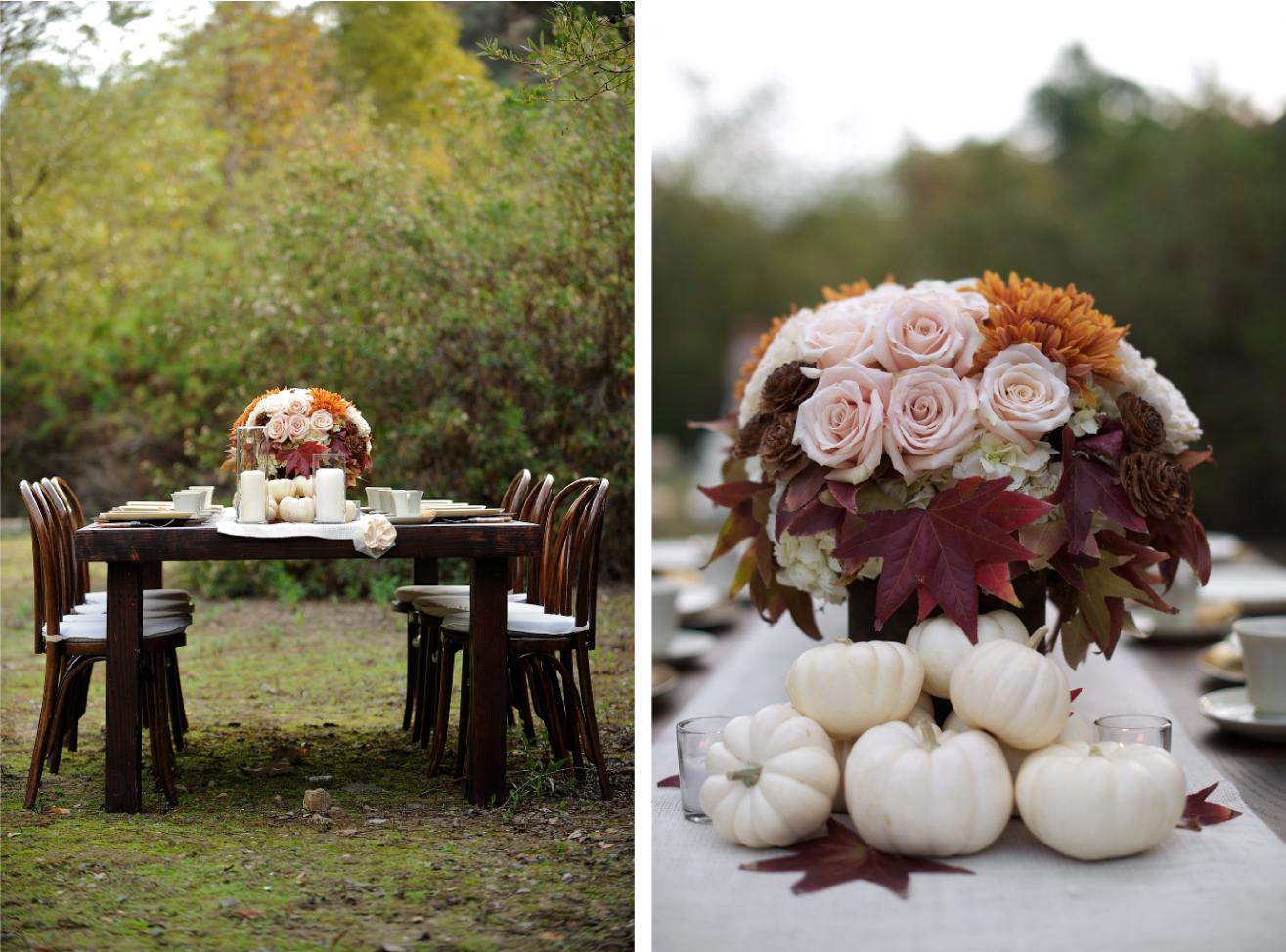 woodsy wedding centerpieces