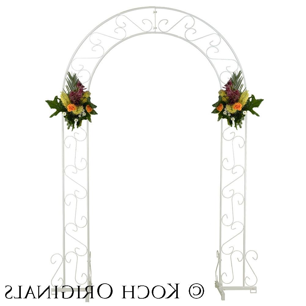 Wedding Arch - 92 - White Scroll Over to Zoom or Click to Enlarge