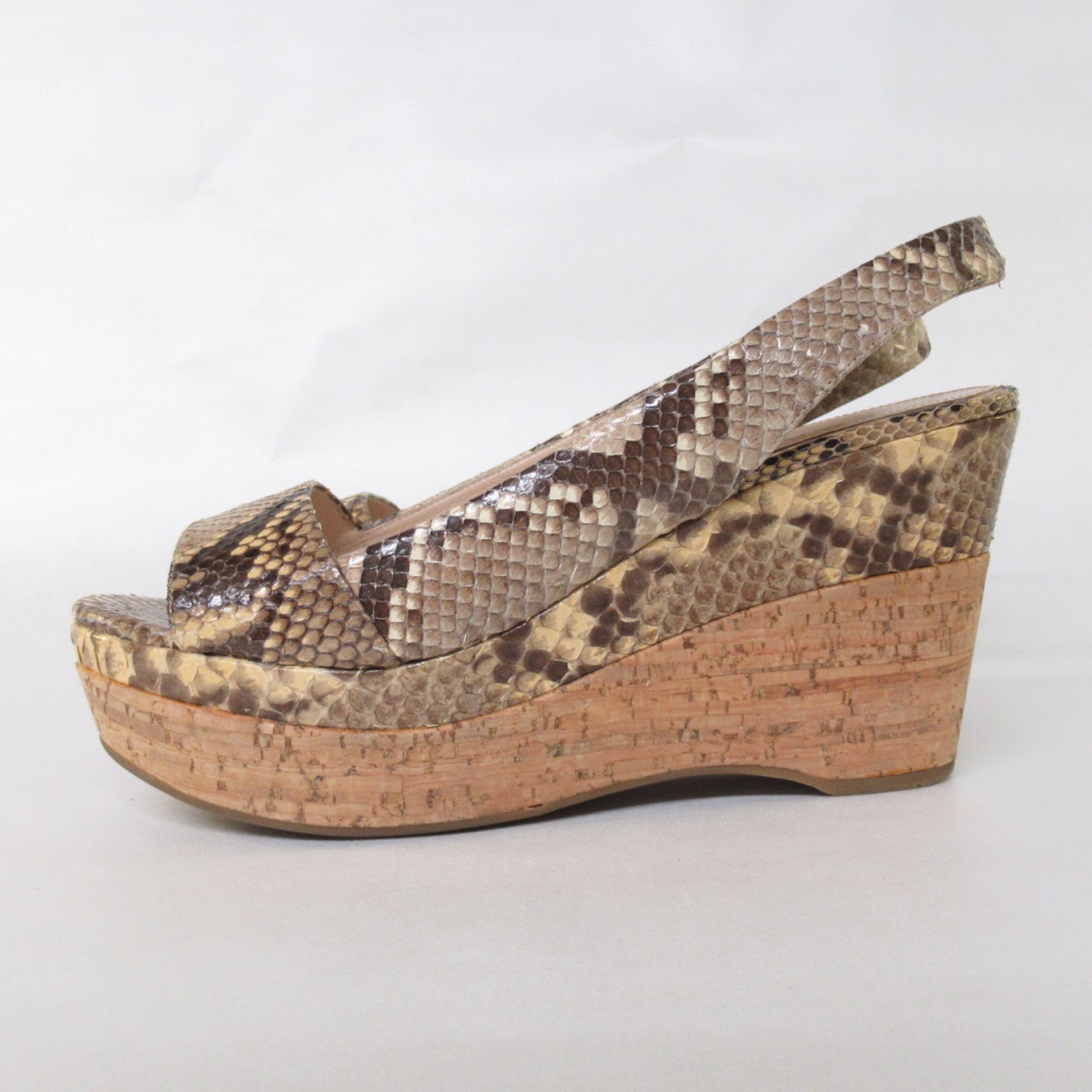 Prada Python Wedges