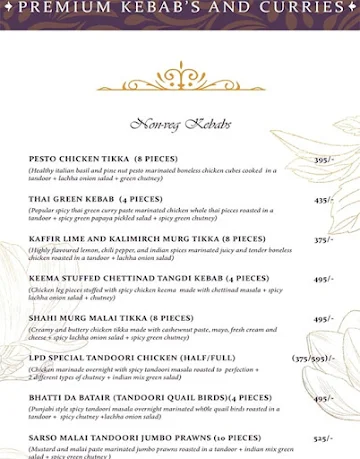 La Primo Darbar menu 