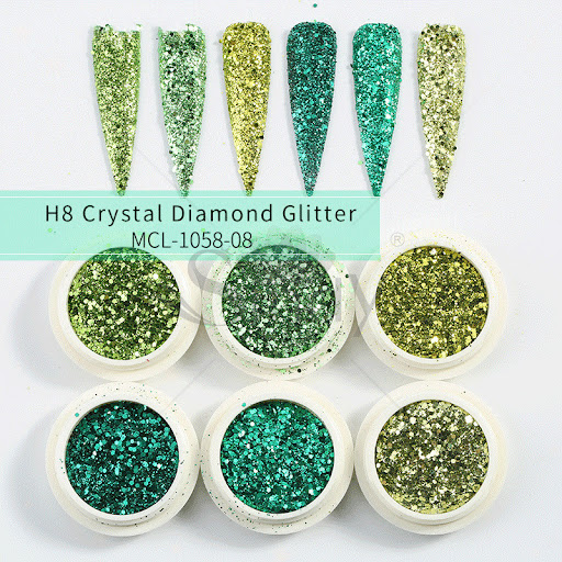 Title 13, Mermaid Aurora Nail Powder Glitter Set for shim...