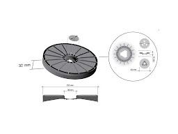 Filtro cappe Faber diametro 23,2 cm. C/disco a baionetta universale