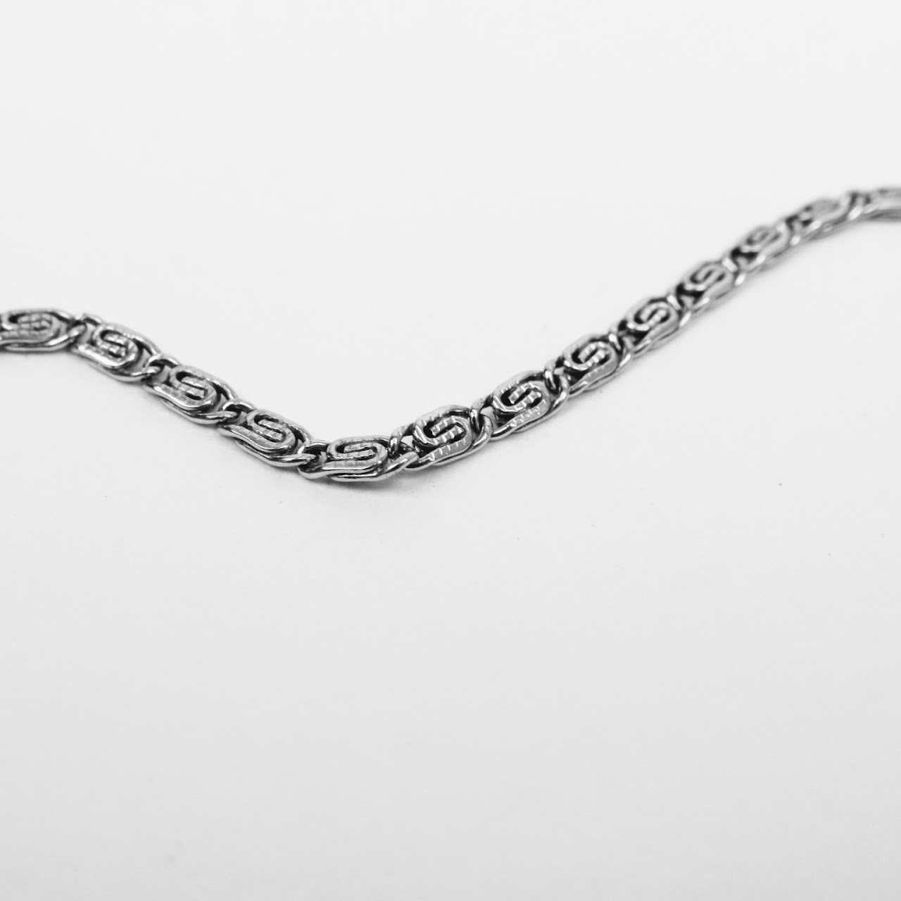 14K White Gold Chain Necklace