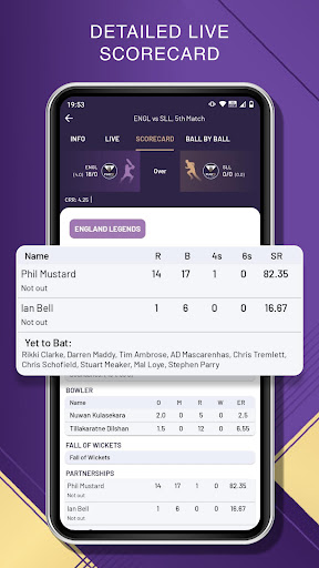 Screenshot Royal Cricket Live Line