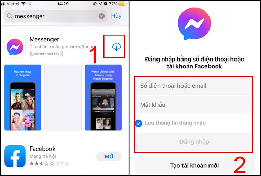 Tìm và cài đặt lại ứng dụng Messenger