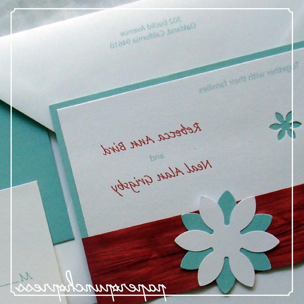 Red and Turquoise Daisy Motif