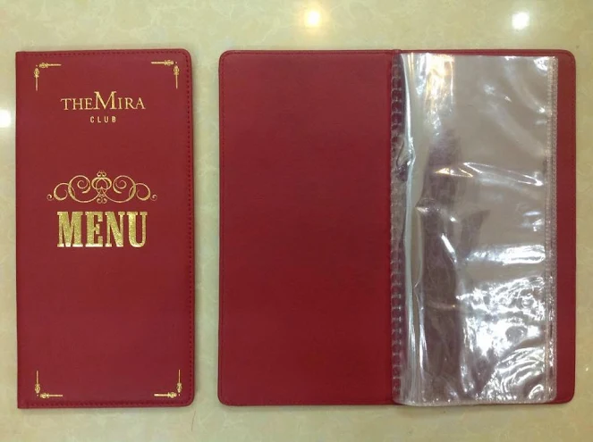 Cơ sở làm thực đơn bằng da, sổ menu, sổ kẹp tiền, bìa trình ký, bìa folder, bìa kẹp hồ sơ Menu%2BTheMira