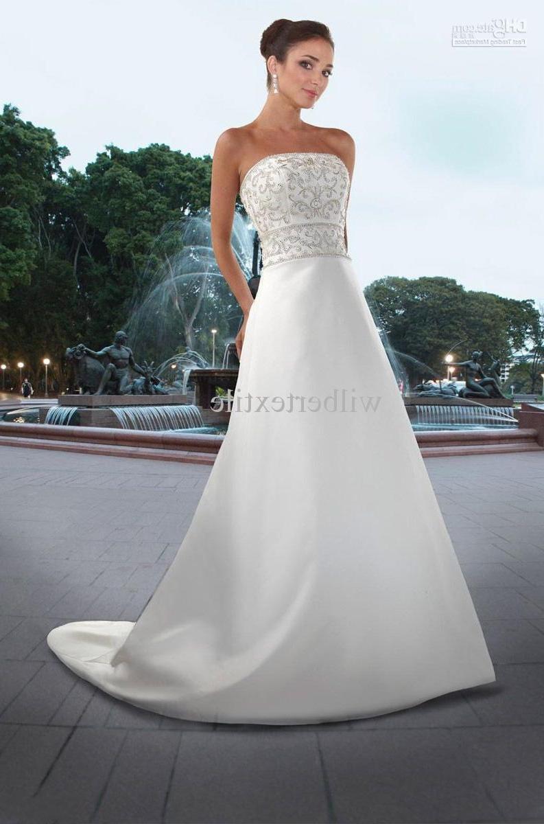 Wholesale - Vintage Wedding Dress elegant Beading Modest Taffeta Dresses