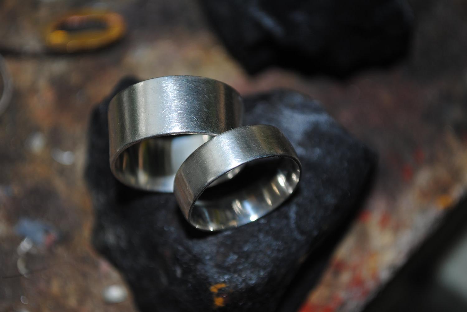 Sterling Silver Wedding Bands His and Hers. From trento