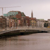 Ha'Penny Bridge and River Liffey -- Dublin, Ireland