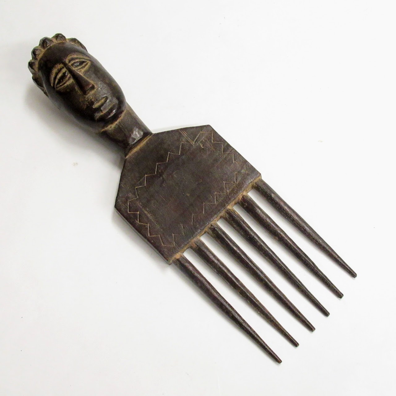 Tribal Wood Carved Comb