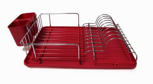  Stylish Compact Dish Rack and Plastic Drainer Set (Colors May Vary)