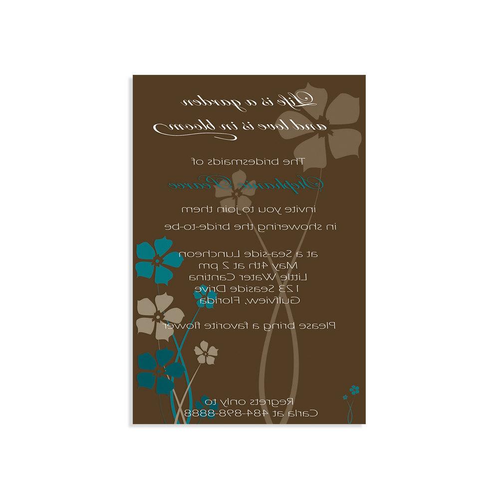 Brown - Bridal Shower Invitations - Digital file sent within 24 hours