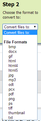 formati di conversione