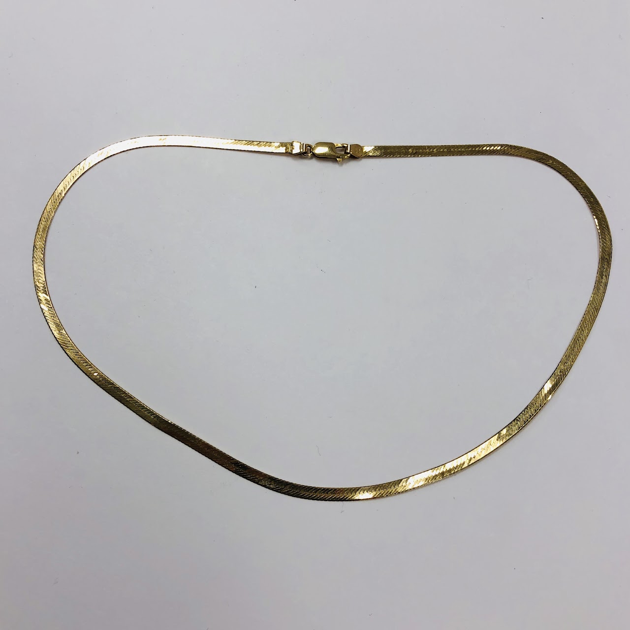 14K Gold Flat Chain Necklace