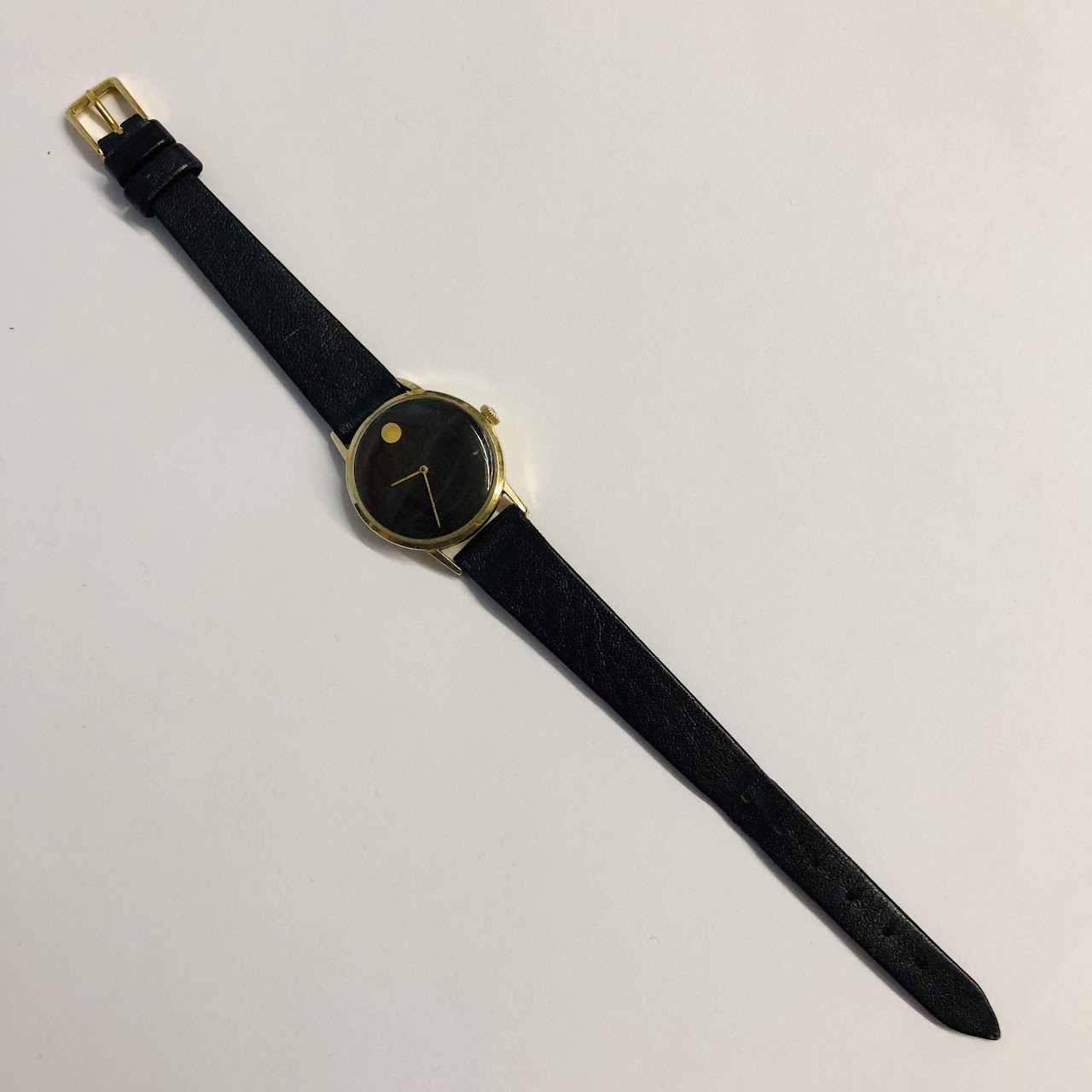 14 Kt. Gold & Leather Watch