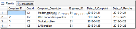 sql datediff sample data