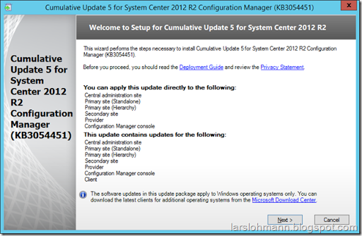 configmgr 2012 r2 cu5