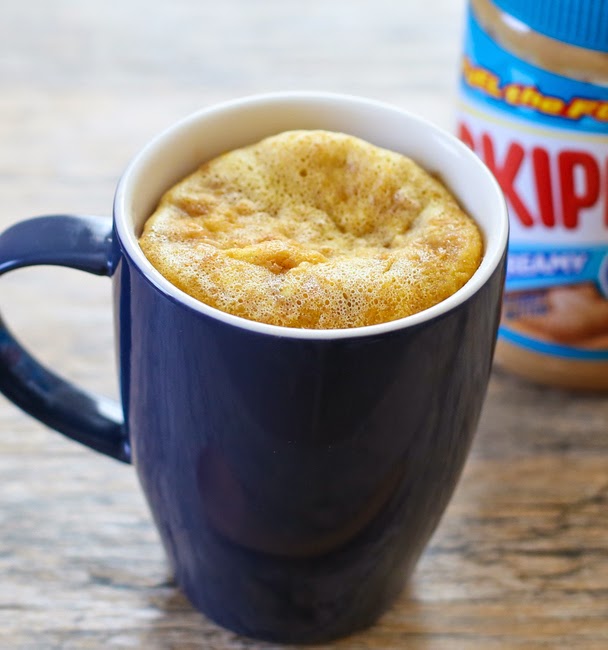 photo of flourless peanut butter mug cake