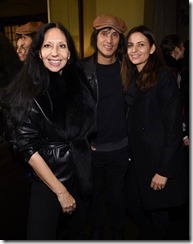 NEW YORK, NY - FEBRUARY 16: (L-R) Photographers Inez van Lamsweerde and Vinoodh Matadin, and Fashion Director at Porter Magazine Gabriele Hackworthy attend the Brandon Maxwell A/W 2016 fashion show during New York Fashion Week at The Monkey Bar on February 16, 2016 in New York City.  (Photo by Dimitrios Kambouris/Getty Images for Brandon Maxwell)