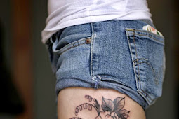 Girl Leg Tattoos Flowers