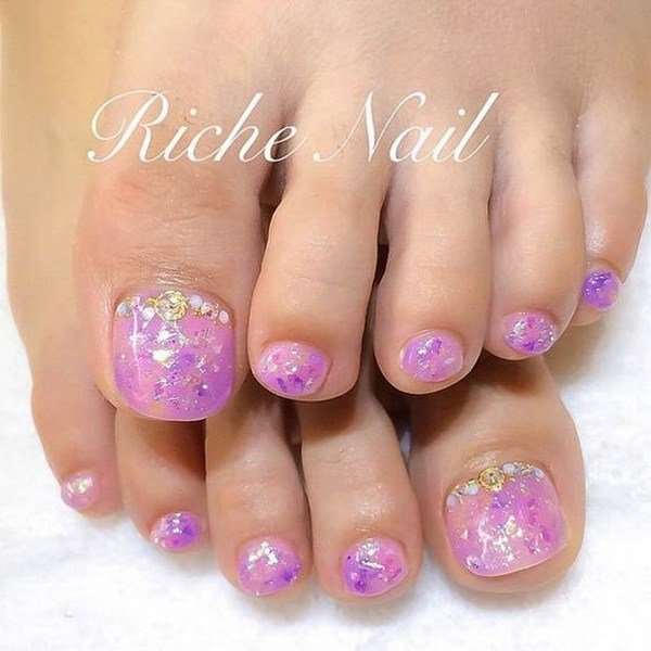 40+ Multi-Colored Toe Nail Art Ideas - Fashionre