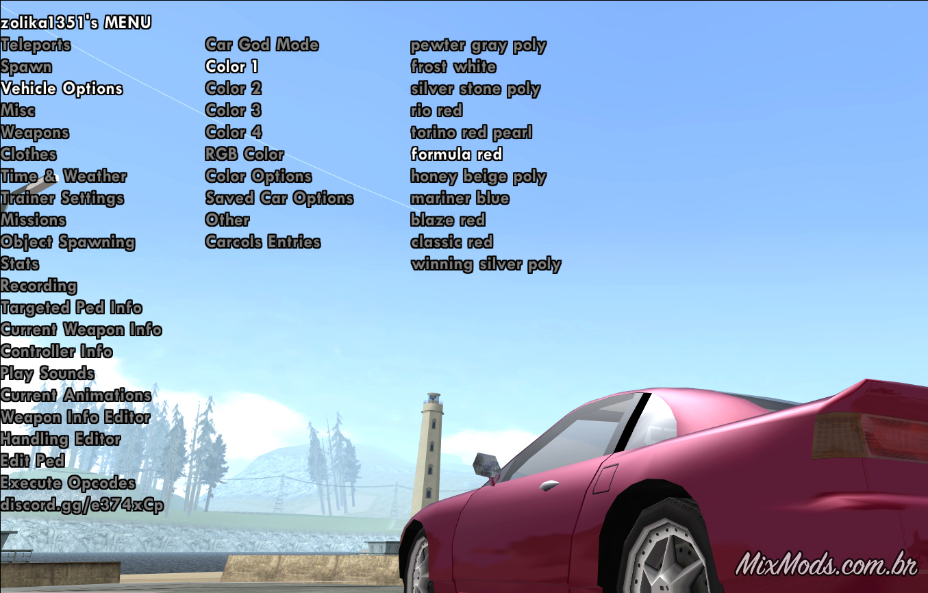 SA-PS2] BS Menu (menu de cheats) - Fórum MixMods