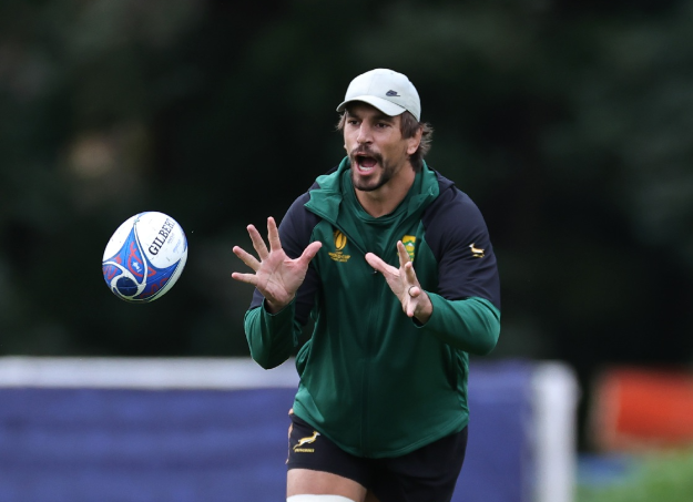 Eben Etzebeth during the Springboks’ training session at Stade des Fauvettes in Domont, Paris, on Wednesday before Saturday's Rugby World Cup final match against New Zealand. Picture: DAVID ROGERS/GETTY IMAGES