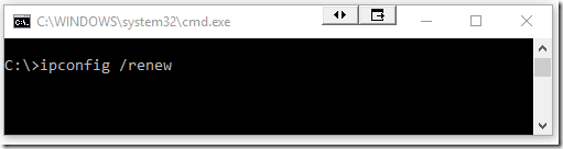 ipconfig renew cmd befehl für windows 10