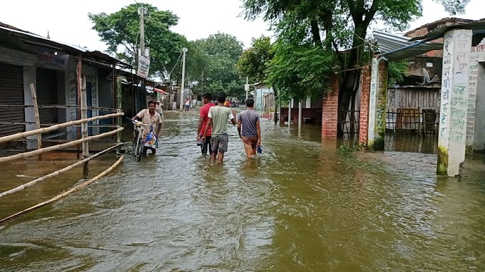 छपरा जिले के मशरख में बाढ़ से तबाही, पचास हजार आबादी वाले गांव में घुसा बाढ़ का पानी