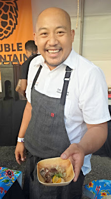 One of my favorite dishes of the night was the rich dish of Beef Tongue, Roasted Bone Marrow Aioli, Crispy Rice, Pickles by Carlo Lamagna of Clyde Common