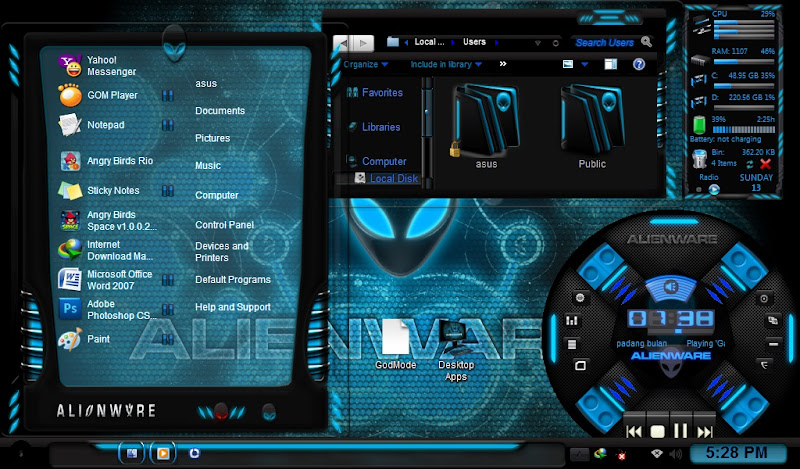 AlienWare-XP Themes Alienware%2520Style