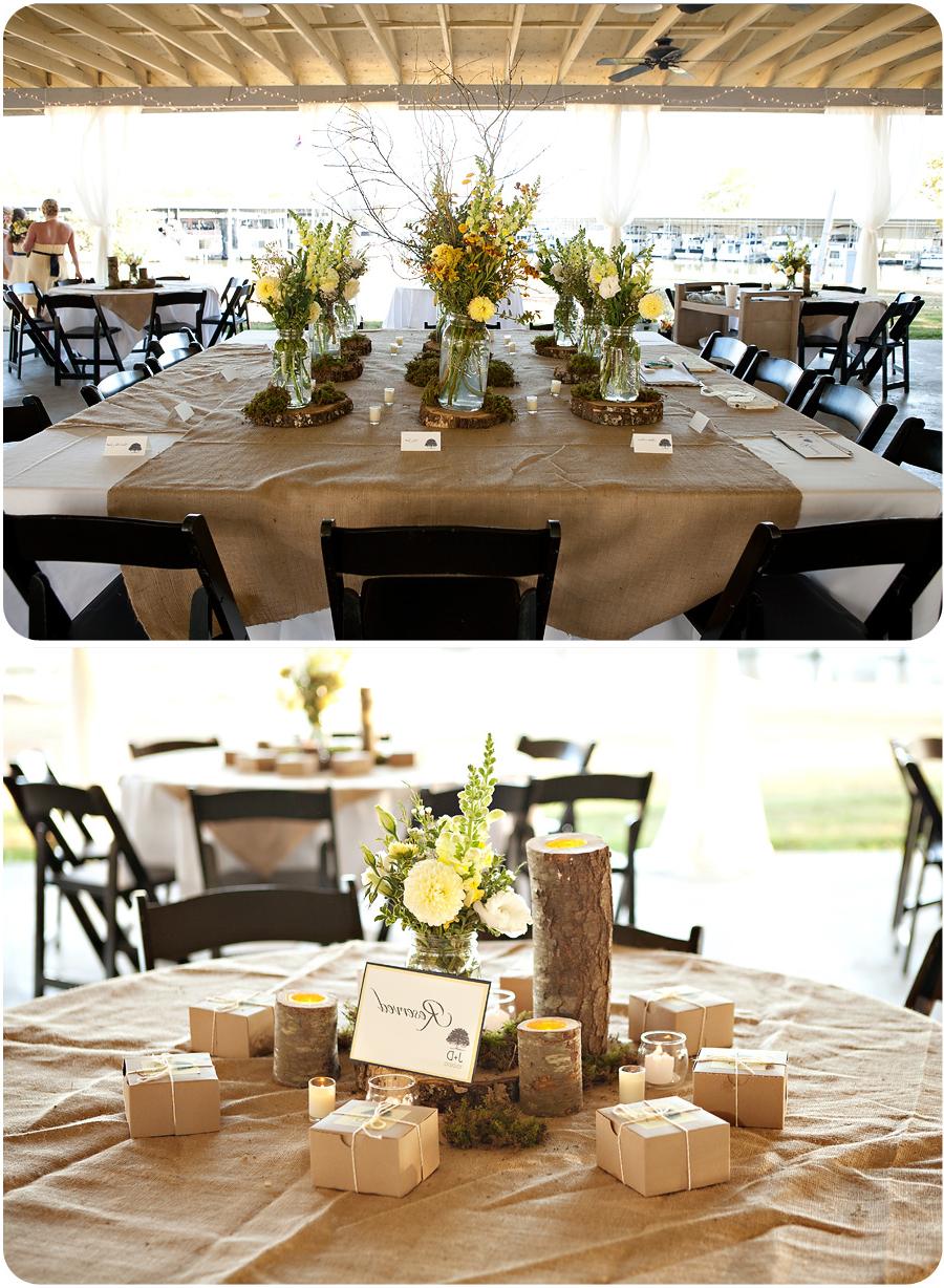 yellow fall wedding reception