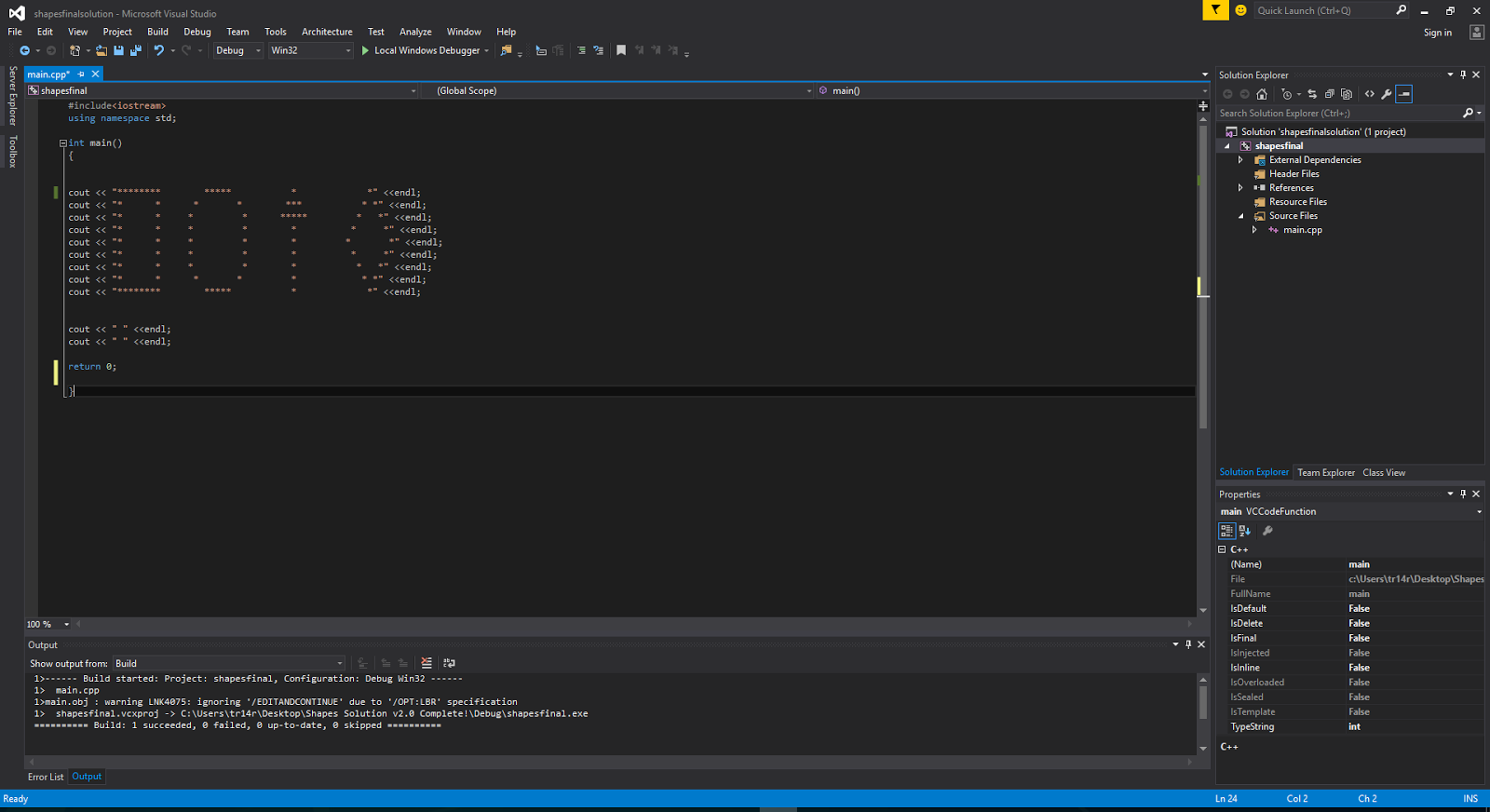 C Computer Programming Display Shapes With Asterisks A Box An Oval