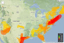 144 MHz tropo map 12 hours before contest