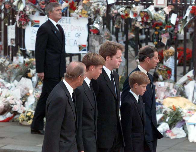 Touching Moment Prince Philip Comforts Prince William at Diana's Funeral Revealed