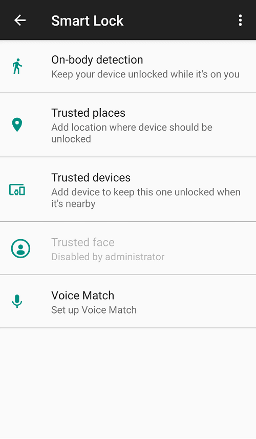 Desbloquear teléfono Android usando Smart Lock