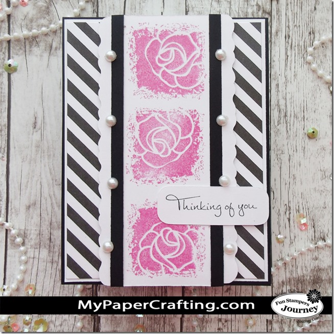 FSJ Fun Stampers Journey Flower Rose Stamp Card Idea