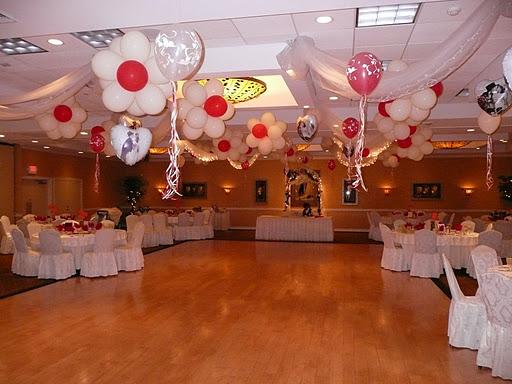 red and white wedding theme