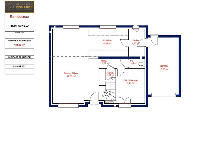  Vente Terrain + Maison - Terrain : 600m² - Maison : 124m² à Mareuil-lès-Meaux (77100) 