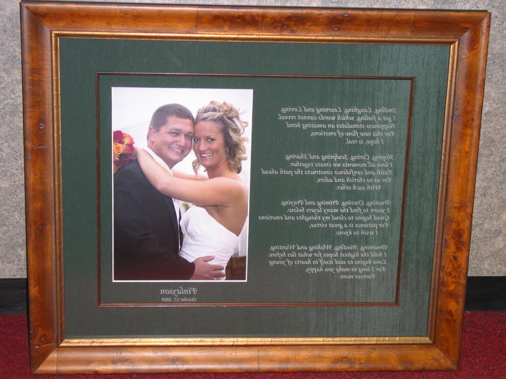 Wedding Poem. Wedding Poem. This piece includes a photo of a bride and groom