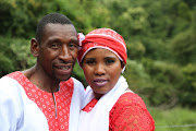 Mhle Nxele and his bride.