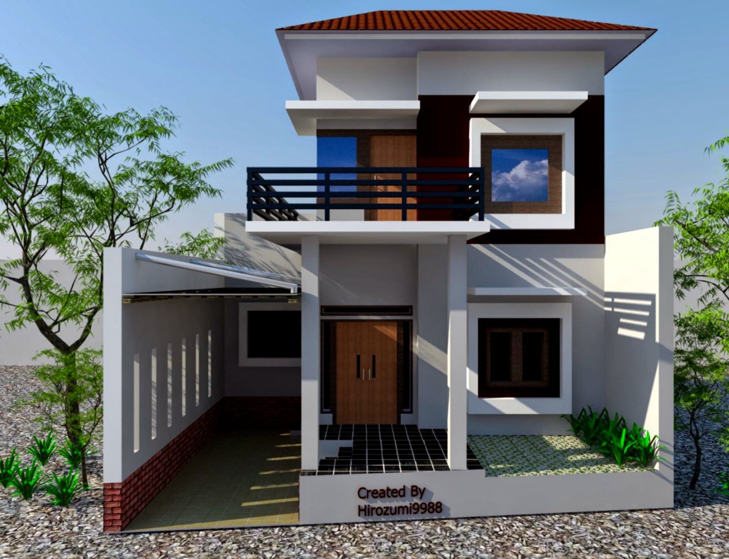 Gambar Depan  Rumah  Modern Gallery Taman Minimalis 