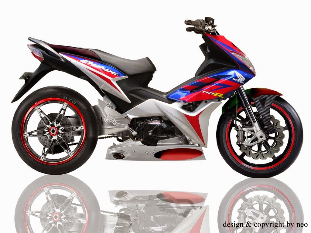 Modifikasi Motor Drag Honda Blade