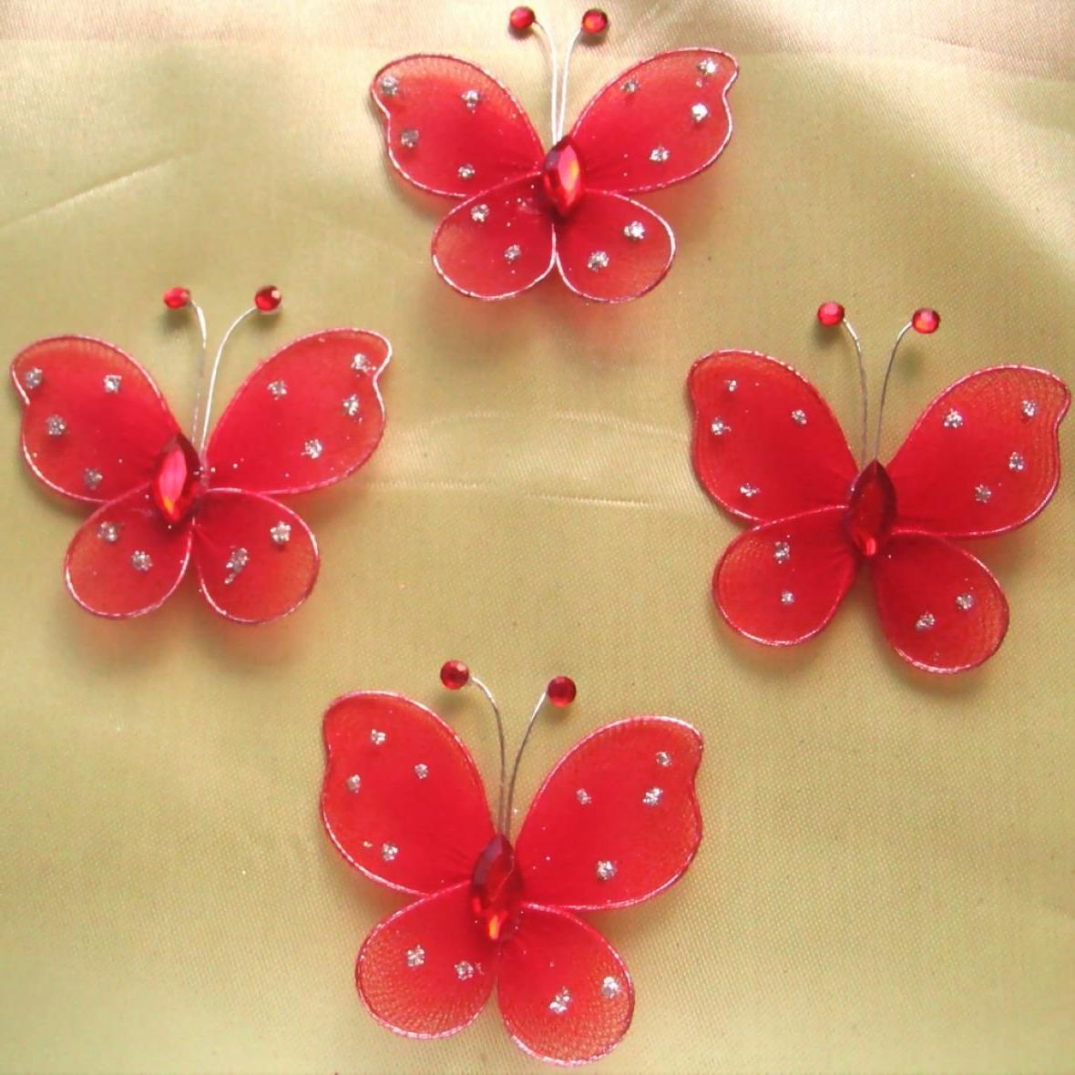 RED stocking Butterfly Wedding