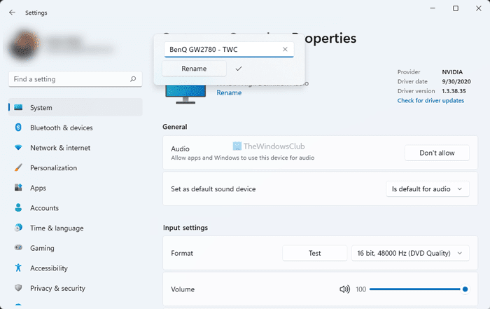 วิธีเปลี่ยนชื่ออุปกรณ์เสียงใน Windows 11