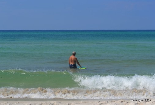 Going into the water