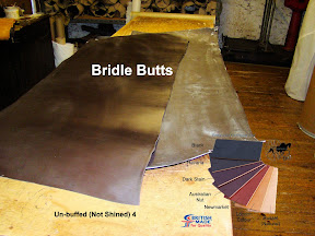 Finest Quality Traditional English pit tanned bridle butt 4